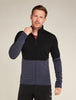 Men's Merino 400 RealFleece Descender LS Zip Black / Graphite - Icebreaker