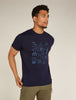 Men's Merino 150 Tech Lite SS Tee Camp Essentials Midnight Navy - Icebreaker