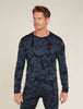 Men's Merino 200 Oasis LS Crewe Cloud Dye Graphite / Black - Icebreaker