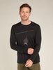 Men's Merino 150 Tech Lite LS Tee Bear Lift Black - Icebreaker