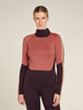 Women's Merino 200 Sonebula Long Sleeve High Neck Top Bittersweet / Cedar - Icebreaker