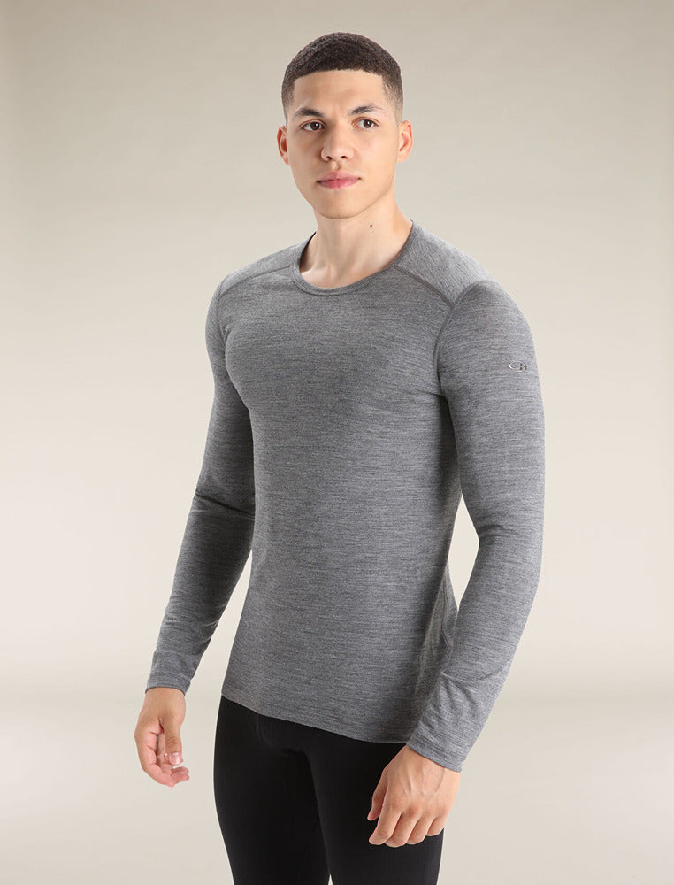 Men's Merino 200 Oasis LS Crewe Gritstone Heather - Icebreaker