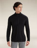 Men's Merino 200 Oasis LS Half Zip Black - Icebreaker