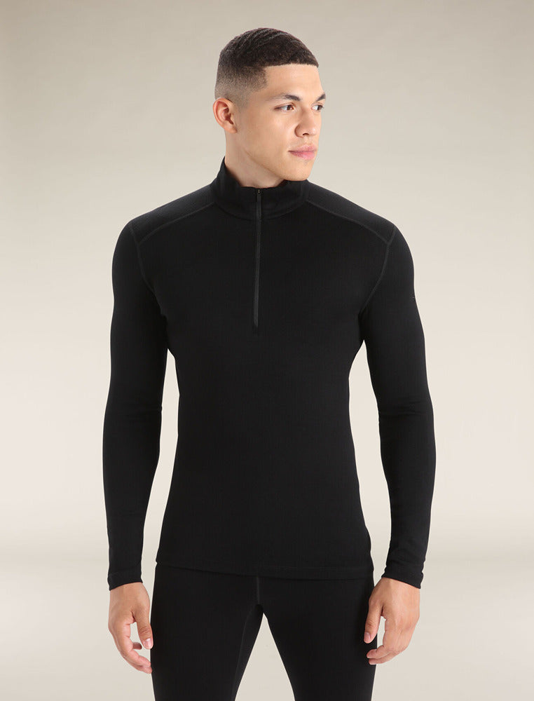 Men's Merino 260 Tech LS Half Zip Black - Icebreaker