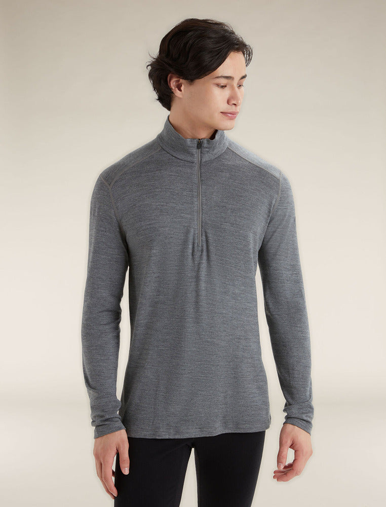 Men's Merino 260 Tech LS Half Zip Gritstone Heather - Icebreaker