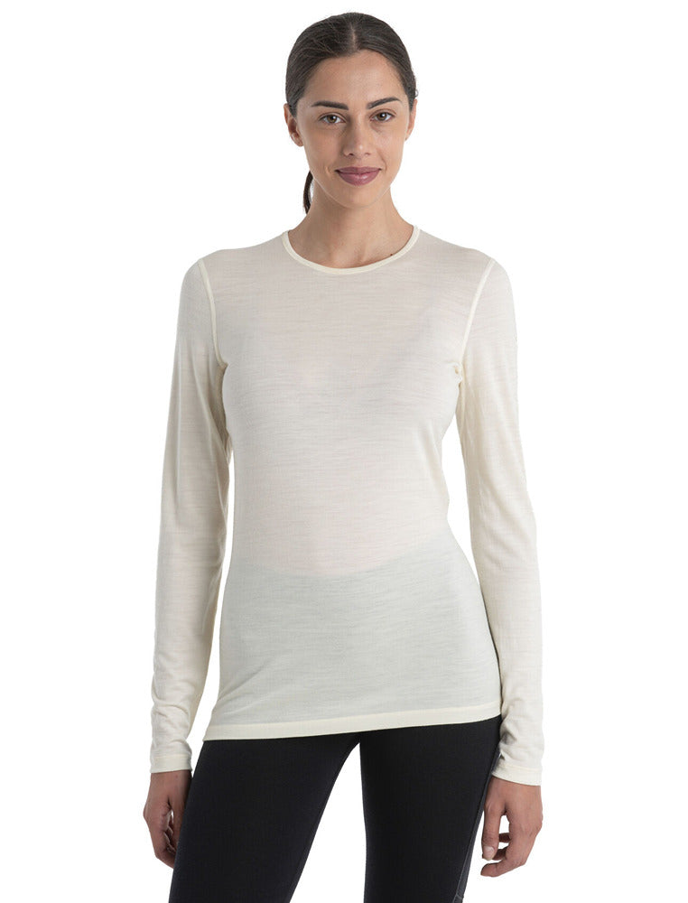 Women's Merino 200 Oasis LS Crewe Undyed - Icebreaker