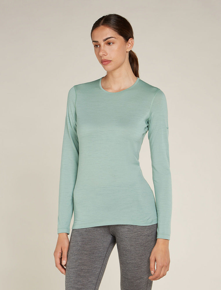 Women's Merino 200 Oasis LS Crewe Moss - Icebreaker