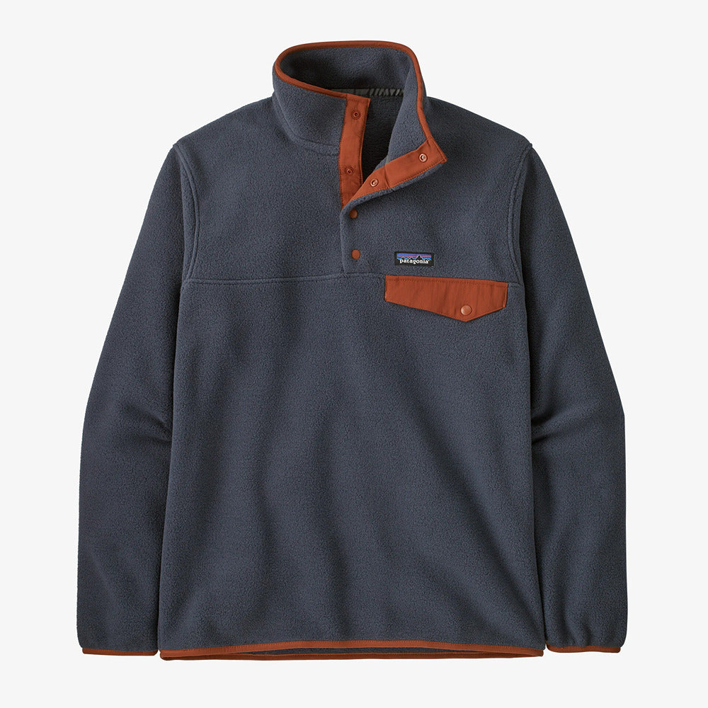 Men's LW Synch Snap-T P/O Smolder Blue w/Burnished Red - Patagonia