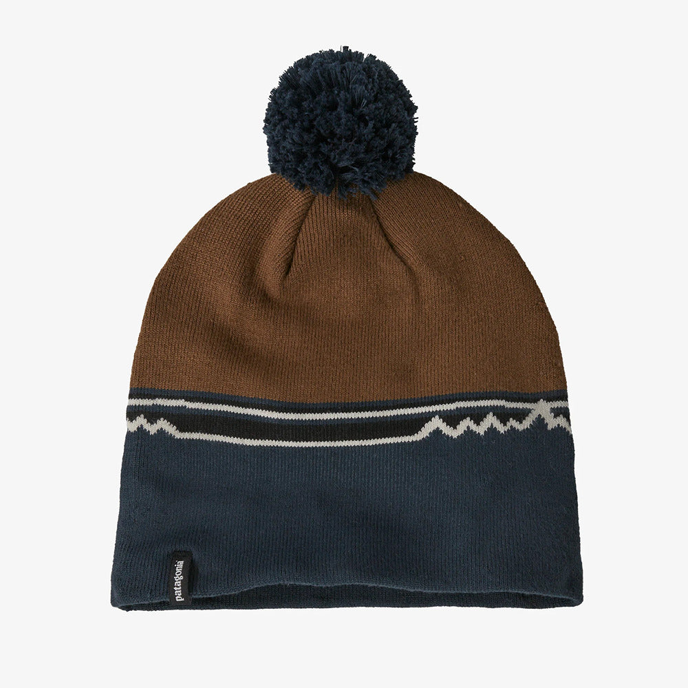 Lightweight Powder Town Beanie Skyline Block: Shelter Brown - Patagonia