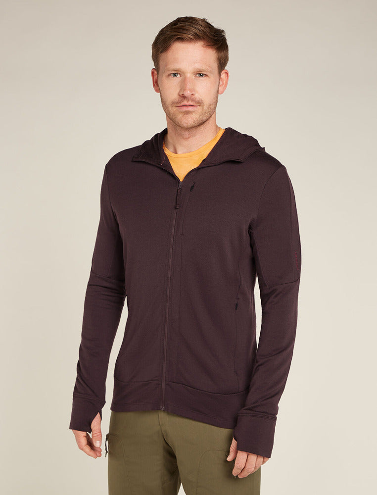 Men's Merino 260 Quantum LS Zip Hoodie Bittersweet - Icebreaker