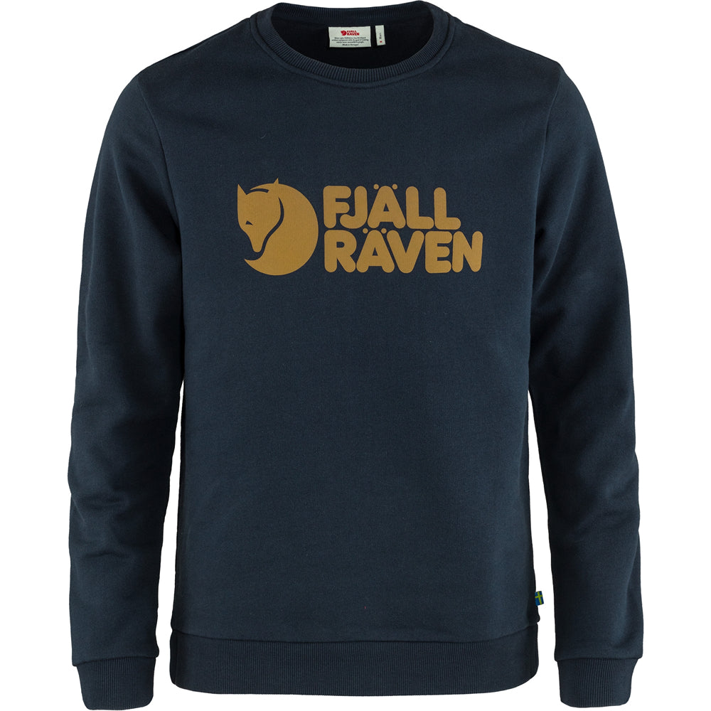 Men's Fjallraven Logo Sweater Dark Navy - Fjallraven