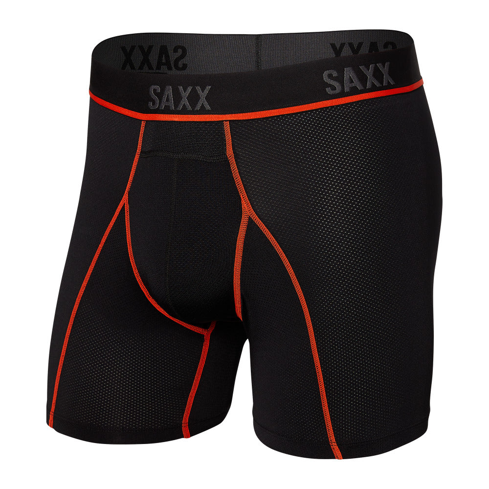 Men's Kenetic HD Boxer Brief Black Vermillion - SAXX